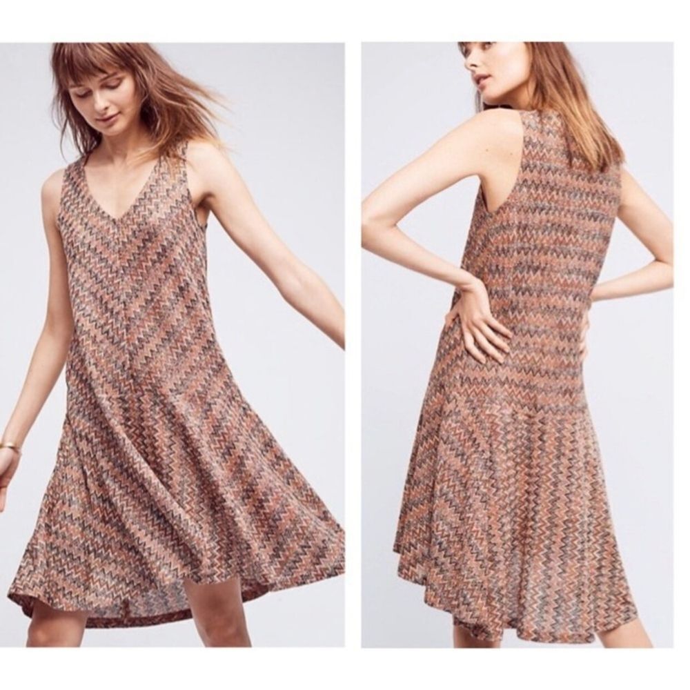 Anthropologie Maeve WestWater Chevron Knit Dress Size M